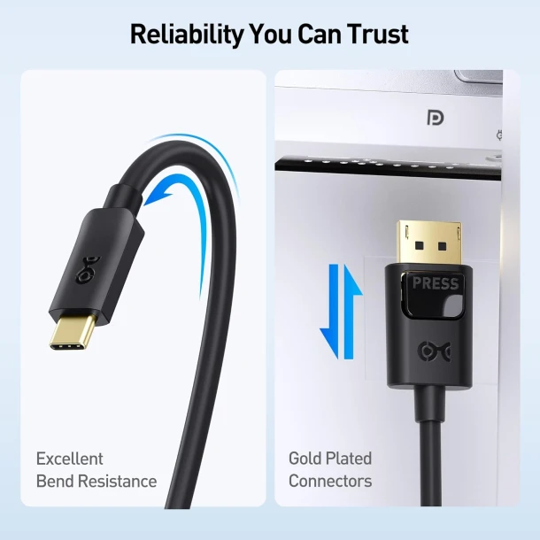 Type C to Display port Cable