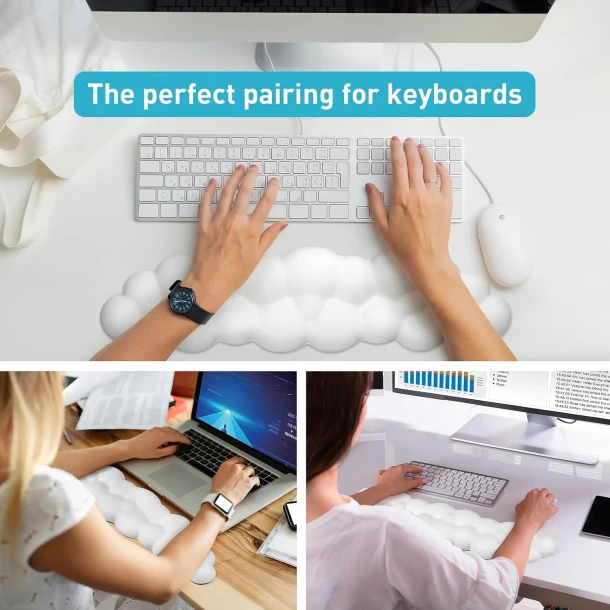 Cloud Wrist Rest For Keyboard & Mouse