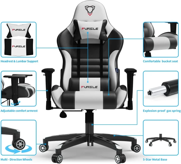 Furgle Gaming Chair F041 With Foot Rest