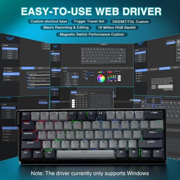 Aula Keyboard WIN 60 HE PR