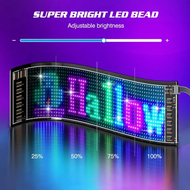 Programmable LED Car Sign