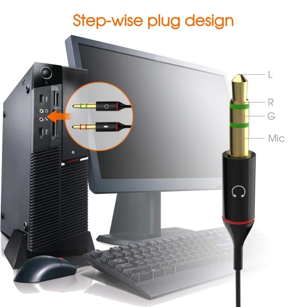 3.5mm AUX Stereo Cable with Separate
