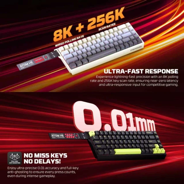 Fantech keyboard MK922 Atom HE68 Pro