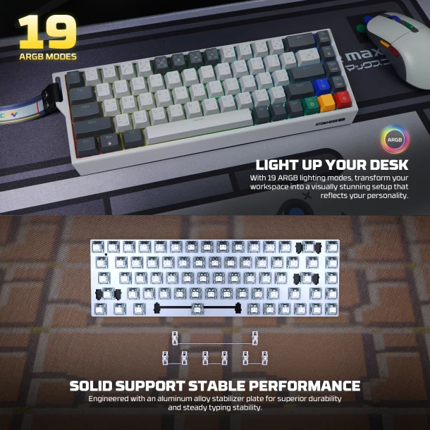 Fantech keyboard MK922 TH Atom HE68 Pro