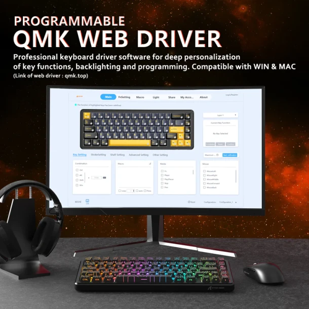 ATTACK SHARK Keyboard X65 HE