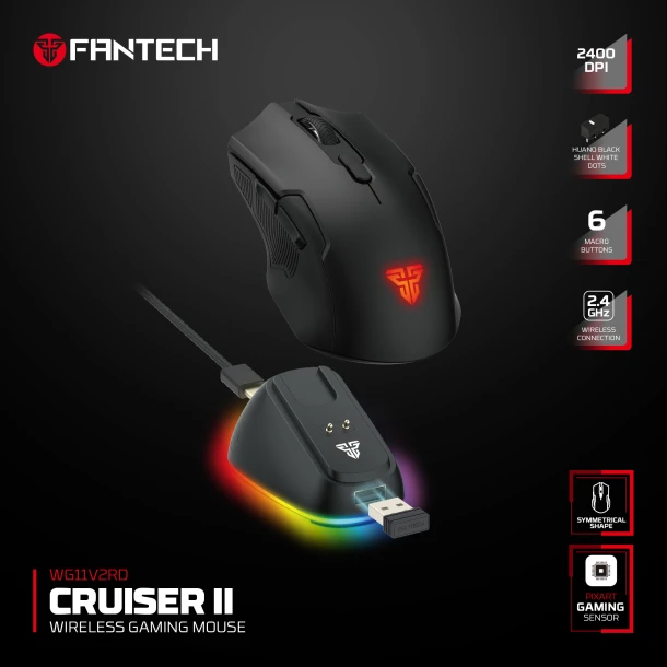 Fantech Mouse WG11V2RD Cruiser ii Wireless