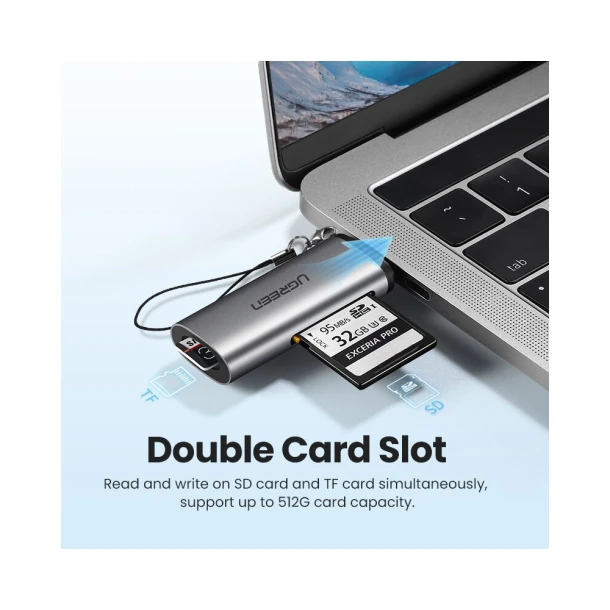 UGREEN Adapter USB-C TF + SD Card Reader