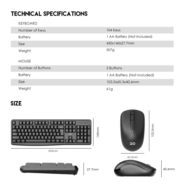 Fantech Wireless Combo WK894 Go