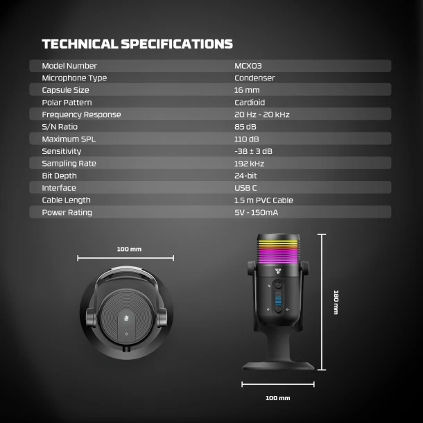Fantech Microphone MCX03 LEVIOSA MAX