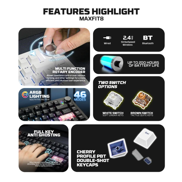 Fantech keyboard MK921 MaxFit8
