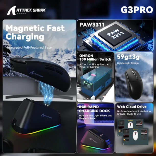 ATTACK SHARK Mouse G3 Pro