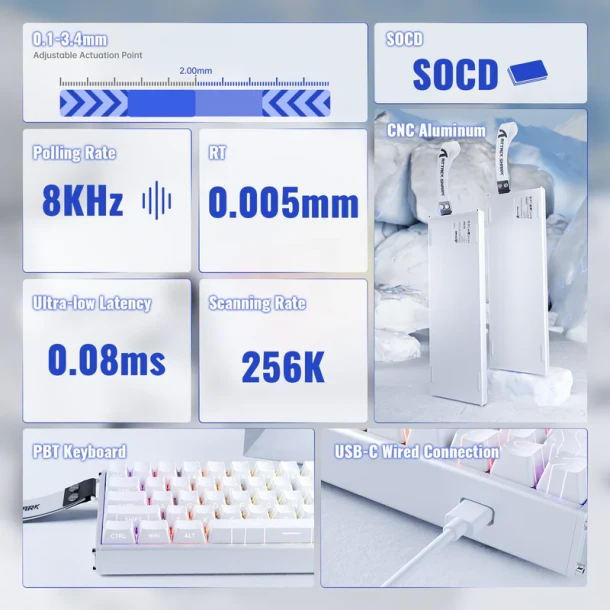 ATTACK SHARK Keyboard X68 Max