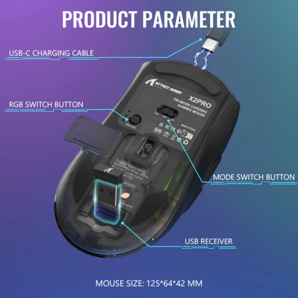 ATTACK SHARK Mouse X2 PRO