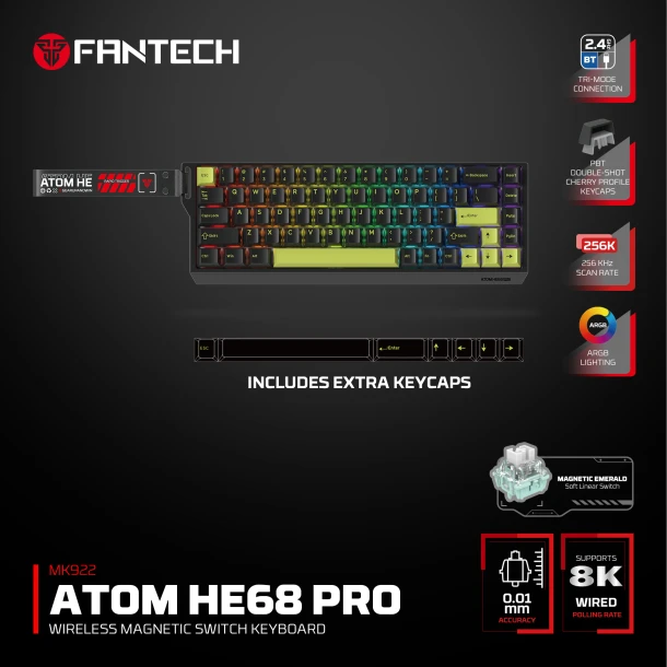 Fantech keyboard MK922 Atom HE68 Pro