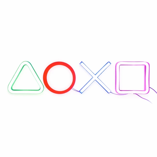 LED Neon Wall Sign PlayStation Symbols