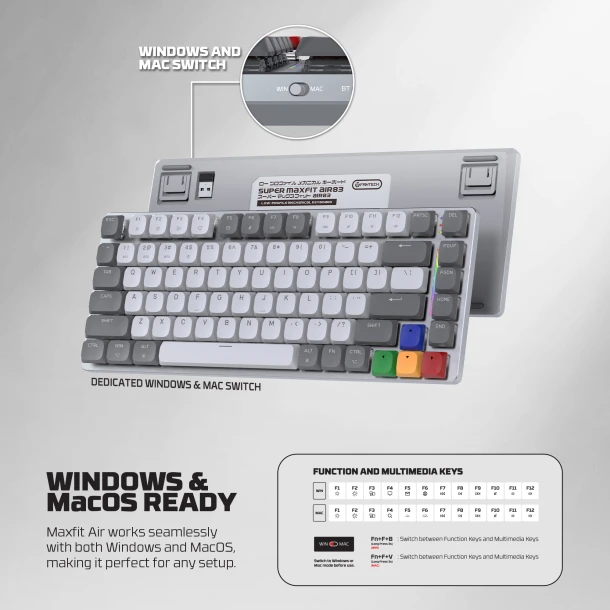 Fantech keyboard MK915 SUPER MAXFIT Air83