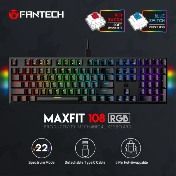 Fantech keyboard MK855 MAXFIT108