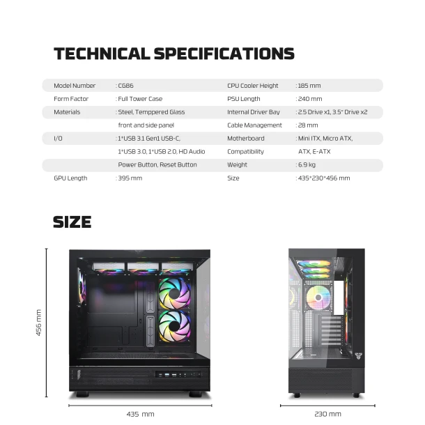 Fantech Case CG86 LUMINA L