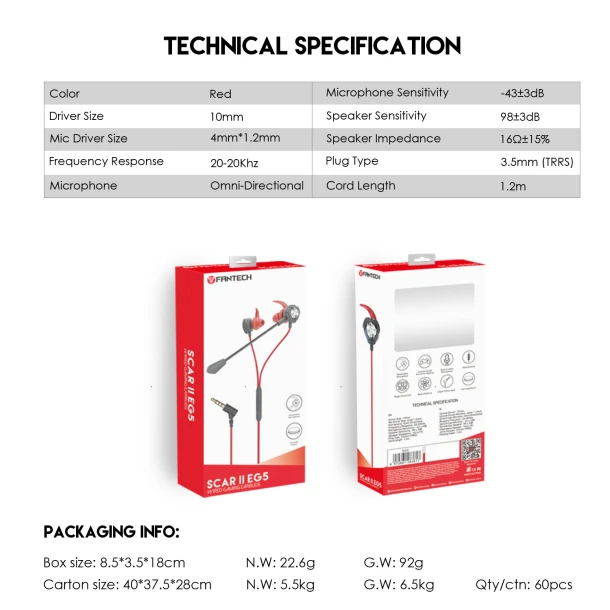 Fantech Earphone EG5 SCAR II