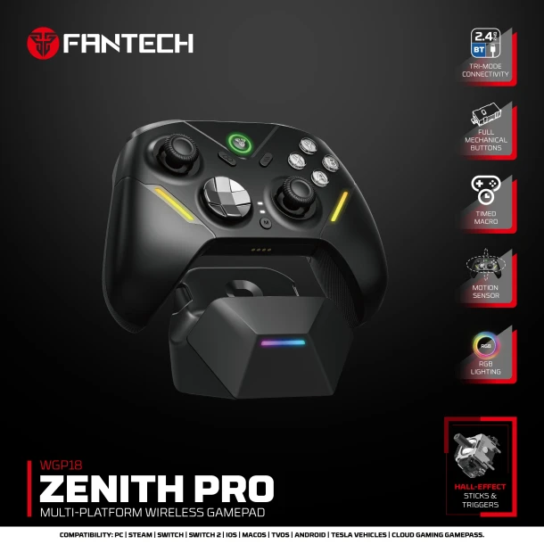 Fantech Wireless Gamepad Wgp18 Zenith Pro