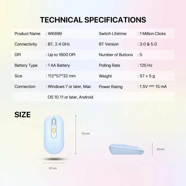 Fantech Multi Device Wireless Combo WK899 Go Mochi101