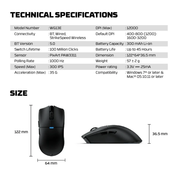 Fantech Mouse WG13E TANTO E