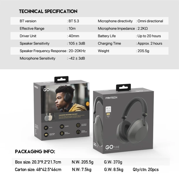 Fantech Headphone WH06 GO TUNE