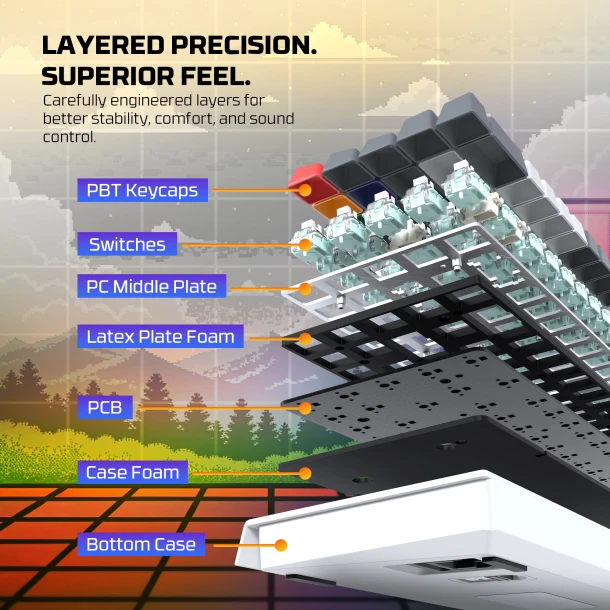 Fantech keyboard MK922 TH Atom HE68 Pro