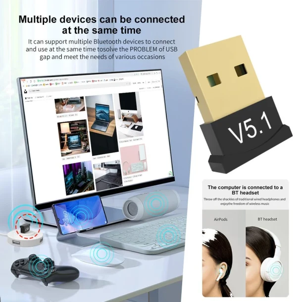 USB Wireless Bluetooth 5.1 Adapter