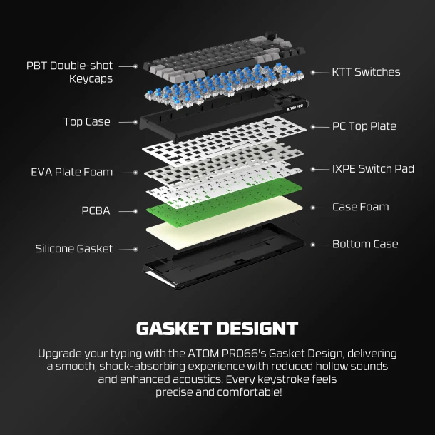 Fantech keyboard MK919 ATOM PRO66