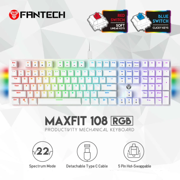 Fantech keyboard MK855 MAXFIT108