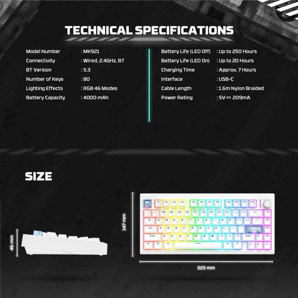Fantech keyboard MK921 MaxFit8