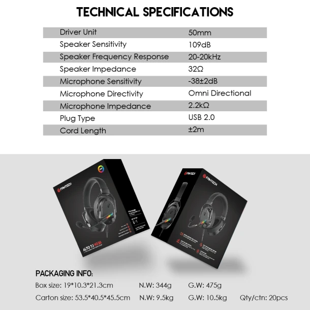 Fantech Headphone HG26 ALTO 7.1