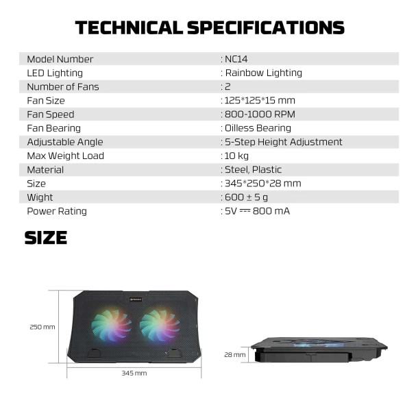 Fantech NoteBook Cooler NC14