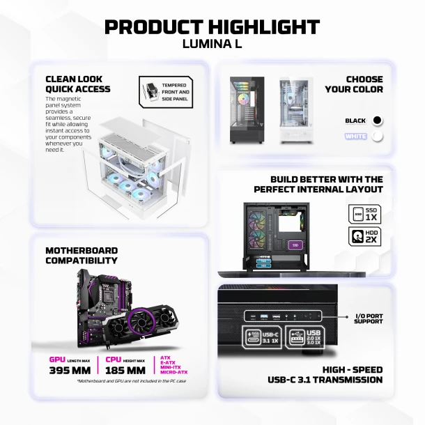 Fantech Case CG86 LUMINA L