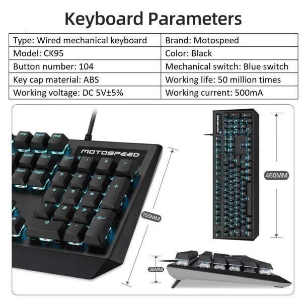 Motospeed Keyboard CK95