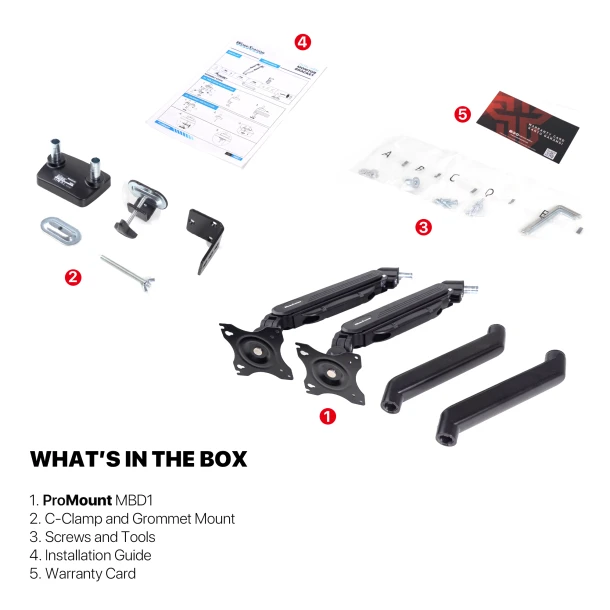 Work Station Monitor Bracket MBD1 PRoMount