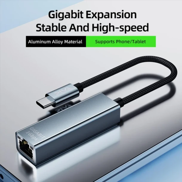 PIVA Adapter USB-C to Ethernet RJ45-1000