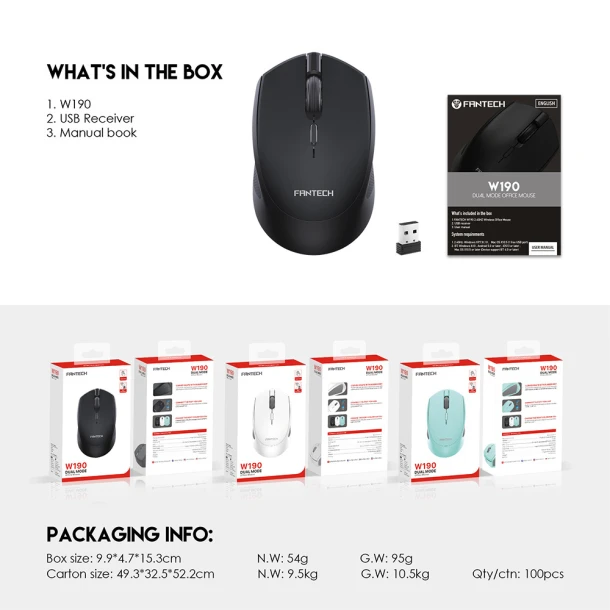 Fantech Mouse W190 DUAL MODE