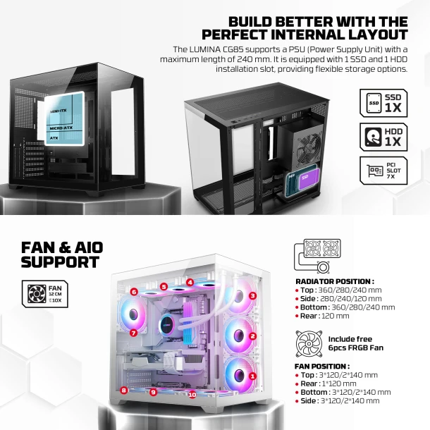 Fantech Case CG85 LUMINA