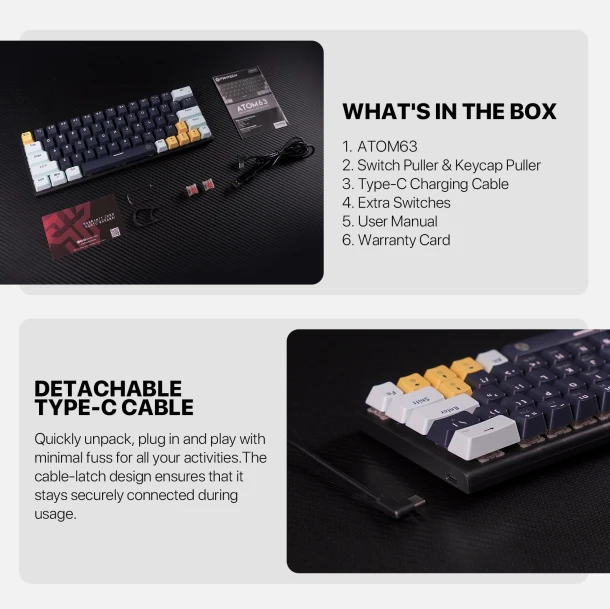 Fantech keyboard MK874 V2 ATOM63