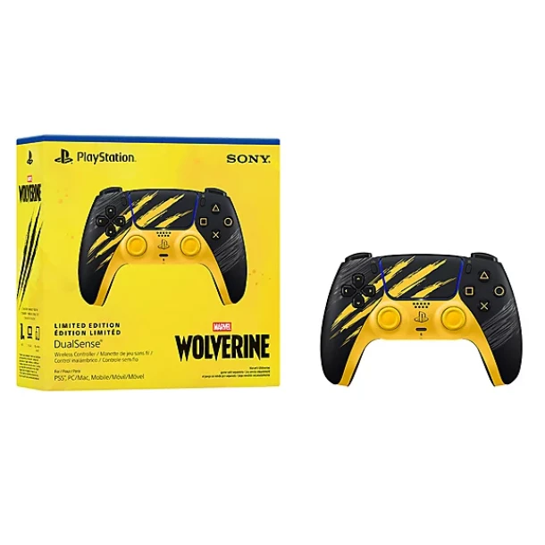 Playstation 5 DualSense wireless controller PS5 Marvel’s Wolverine Battle Yellow