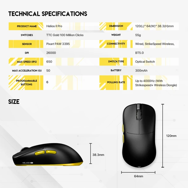 Fantech Mouse XD3V3  HELIOS II 4K