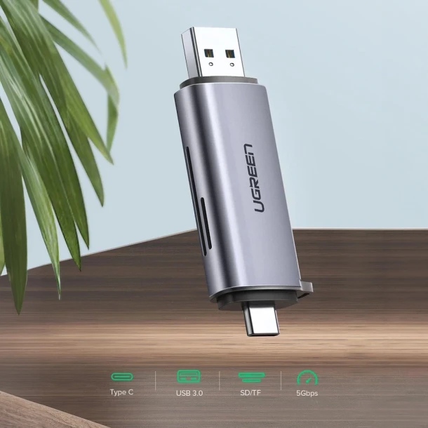 Ugreen SD Card Reader Type C + USB