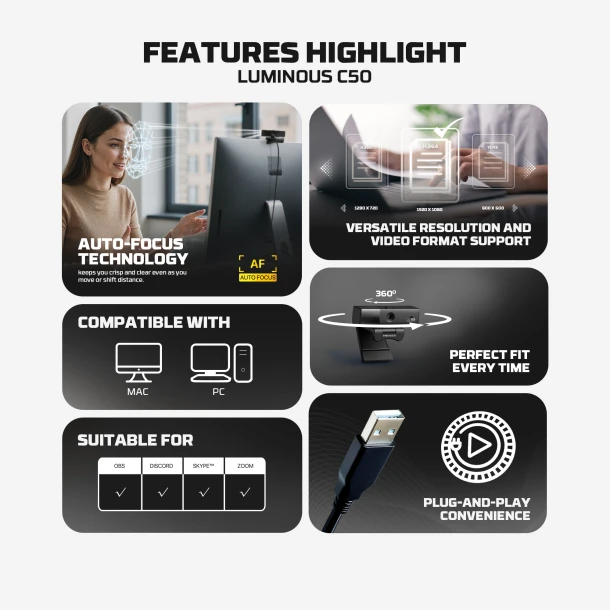 Fantech Web Cam C50 Luminous