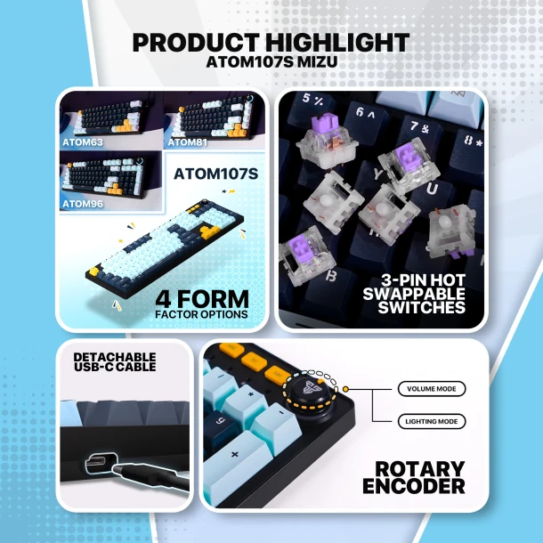 Fantech keyboard MK893S ATOM107S MIZU