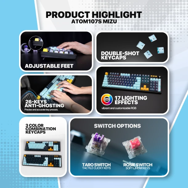 Fantech keyboard MK893S ATOM107S MIZU