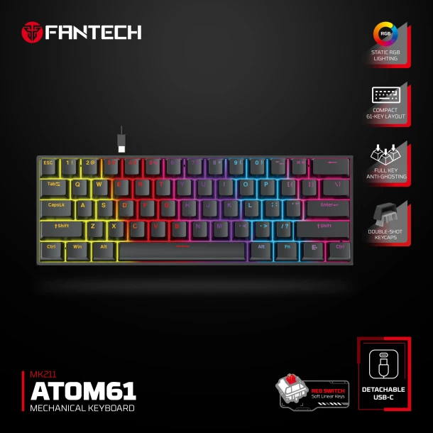 Fantech Keyboard MK211 ATOM61