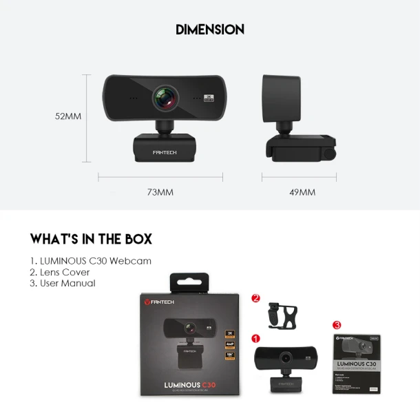 Fantech Webcam C30 Luminous