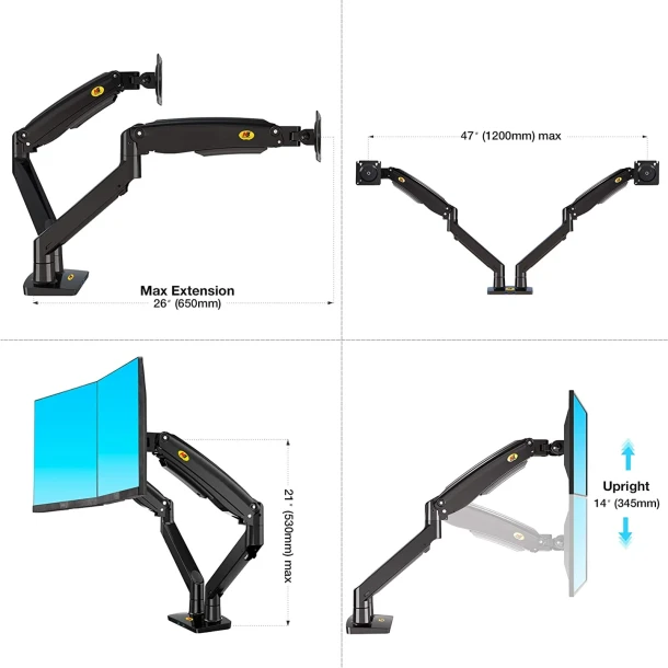 NB Monitor Dual Arm stand F195A